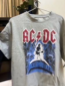 Acdc Printed Crop Top