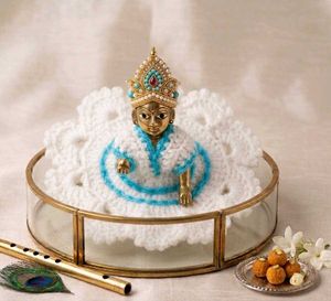 Divine Krishna Idol dress 🤍