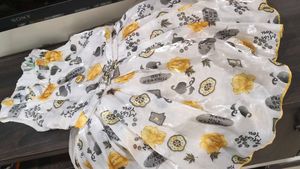 Charming Yellow Floral Print Dress