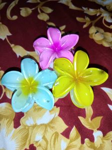 Set of 3 Flower Hair Clips
