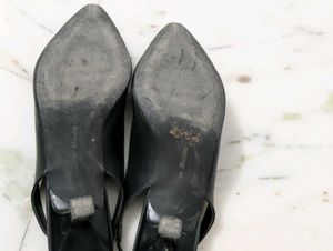 Bata Black Slingback Heels