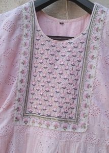 Elegant Pink Chikankari Kurta
