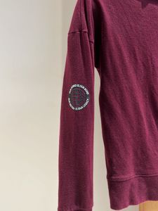 Burgundy long sleeve top