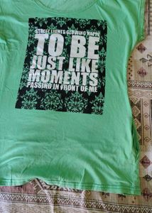 Graphic Print Green T-Shirt