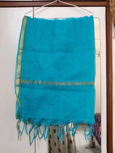 Srishti Sky Blue Kota Doria Dupatta