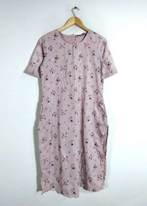 Lavender Floral Print Kurta (Women's)