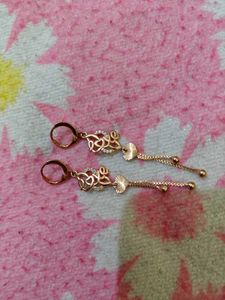 Elegant Rose Gold Dangle Earrings