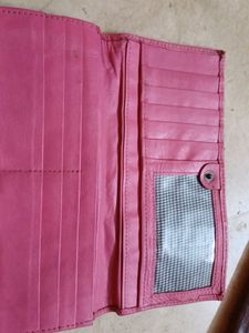 Pink Genuine Leather Wallet
