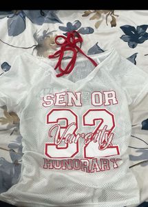 White Tie-Up Pullover T-Shirt