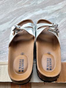 Stylish Silver Buckle Sandals