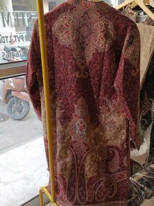 Paisley Print Open Front Coat