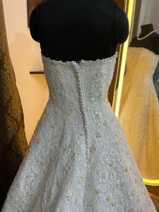 trail Bridal ball Gown dress vintage beaded