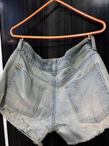 Distressed Denim Shorts