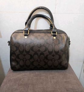 Coach Signature Monogram Satchel Bag