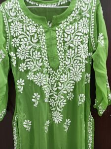 Premium Lucknowi Chickankari Handwork Kurta
