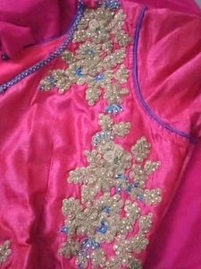 Long Festive Wear Kurta With Bottom And Chunni