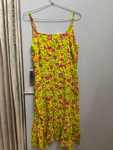 Floral Print Yellow Sundress