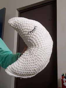 Crochet Moon Pillow