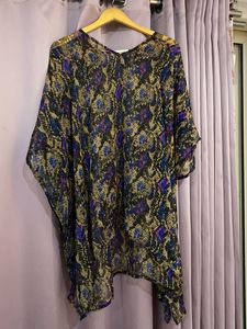 Brown Chiffon Kaftan Dress
