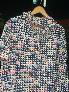 Colorful Geometric Print Top