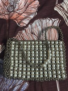Partywear Pearl Handbag/ Purse For Women