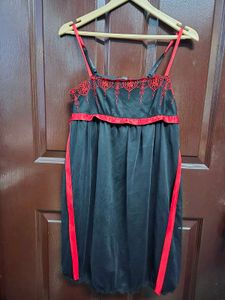 Sexy Nightdress satin with Lace Trim