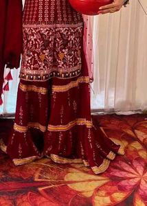 wedding wear Embroidered sharara set...