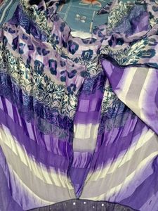 Purple Ombre Gown with Floral Applique
