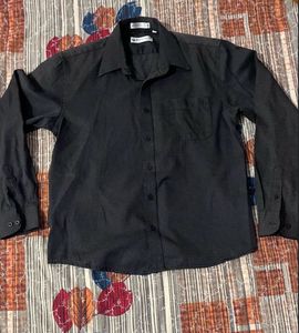 Classic Black Striped Men's Dress Shirt