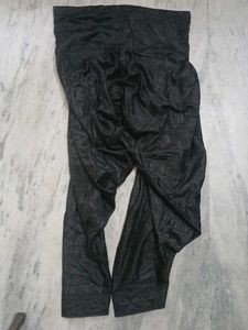 Elegant Black Silk Shiny Salwar