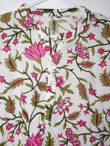 Floral Print Cotton Kurta