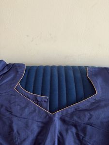 Elegant Blue &amp; Gold Embroidered Saree