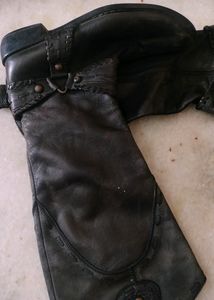 Vintage Black Leather Cowboy Boots 38/39