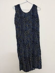 Embellished Blue Printed Kurta