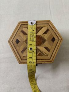Antique Wooden Organizer With Brass Latch