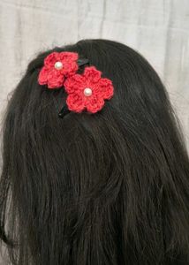 Cute Crochet Flower Hair Clips