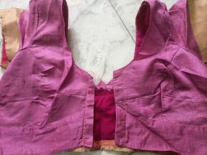 Baby Pink Mix Cotton Saree