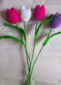 🌷crochet Tulip Flower Bunch