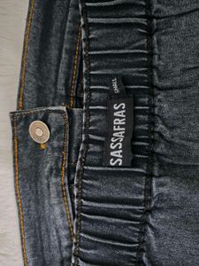 Black Denim mini croptop