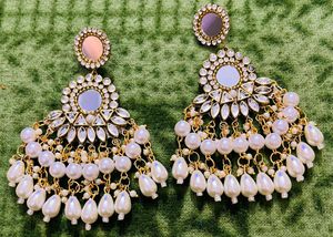 Woman Fancy Party Wear Havey Long Size Earrings