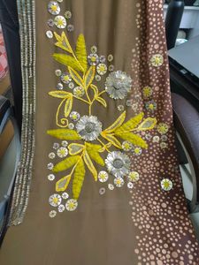 beautiful brown saree