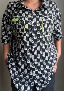 WKNDRS Black Patterned Casual Shirt