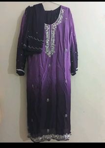 Elegant Purple Ombre Salwar Suit