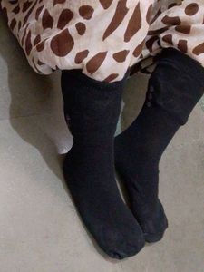 Black Dress Socks with Pattern