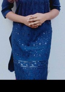 Elegant Blue Chikankari Kurta