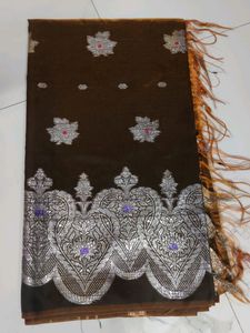 Silver Zari Silk Saree