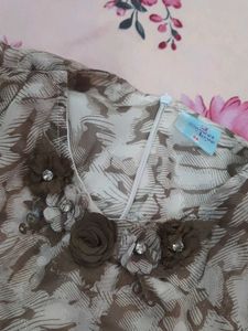 Chic Ruffled Skirt and Printed Top Set