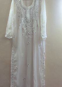 chikankari Kurta with Mirror Work and inner