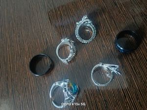 Set of 7 rings gothik + versatile ring