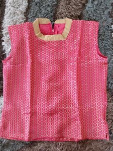 Stunning Pink Brocade Blouse